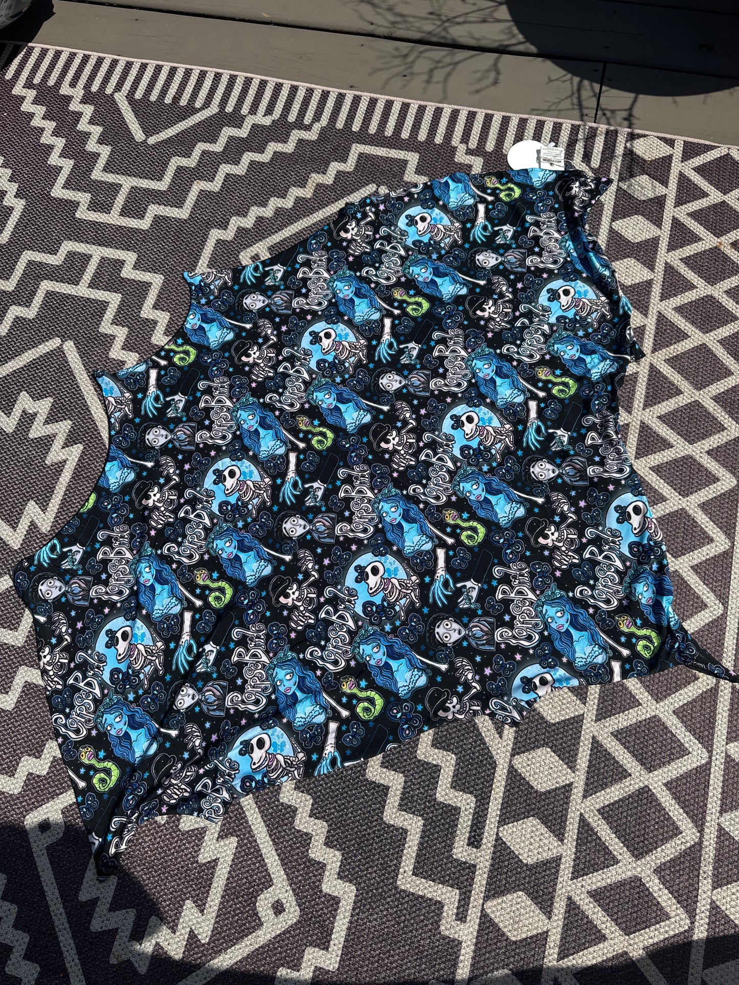 Ready to Ship -The Spooky Edward Goth Couple Bamboo Adult Blanket! Large size!