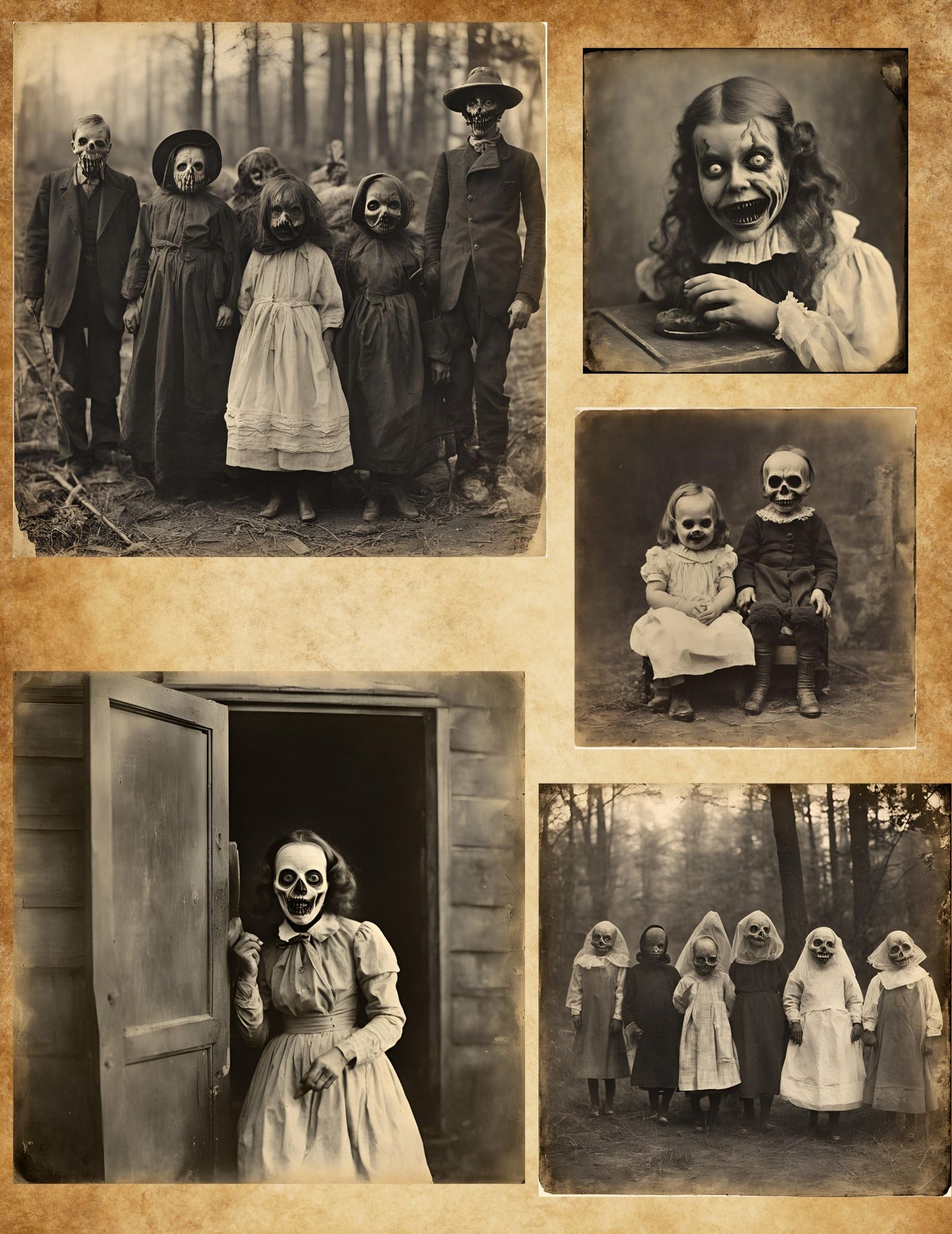 Rune + Atlar Halloween Creepy Family Portrait Black Goth Spellduster!