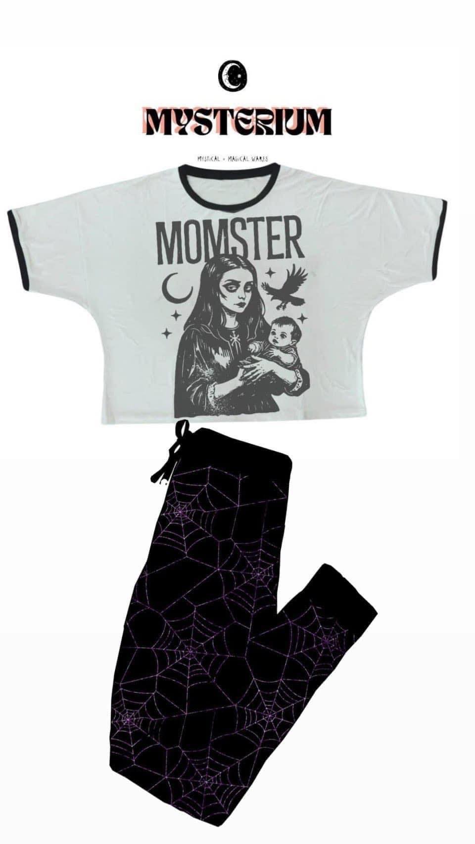 PREORDER- The MOMSTER ALT MOM Graphic BAMBOO Shirt! Oversized, Flowy! GOTH!