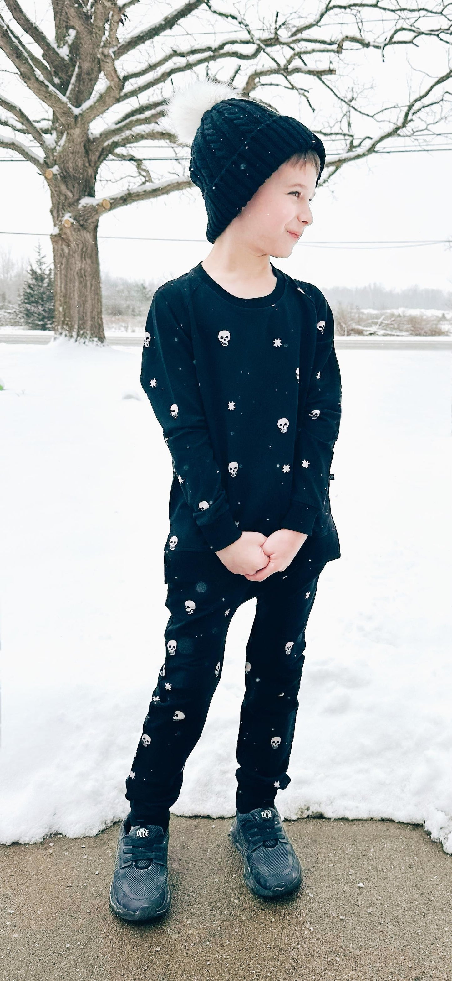 Ready to Ship-Alt Kids Mini Skull Black Joggers! Hip + Cool Kids! Back to School!