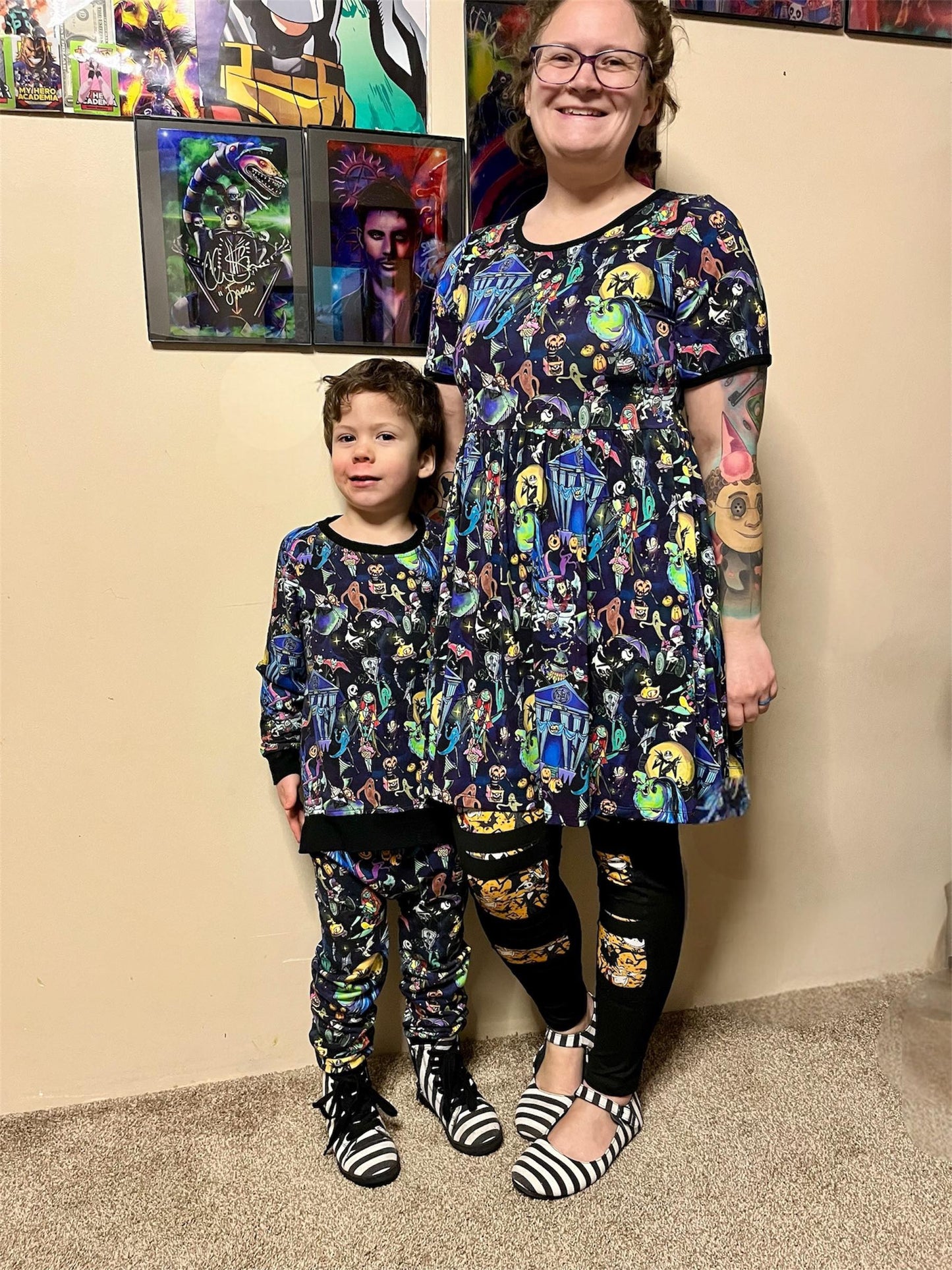 Ready to Ship--Spooky Season Jack + Friends Bamboo Twirl! Not So Scary! Back to School!