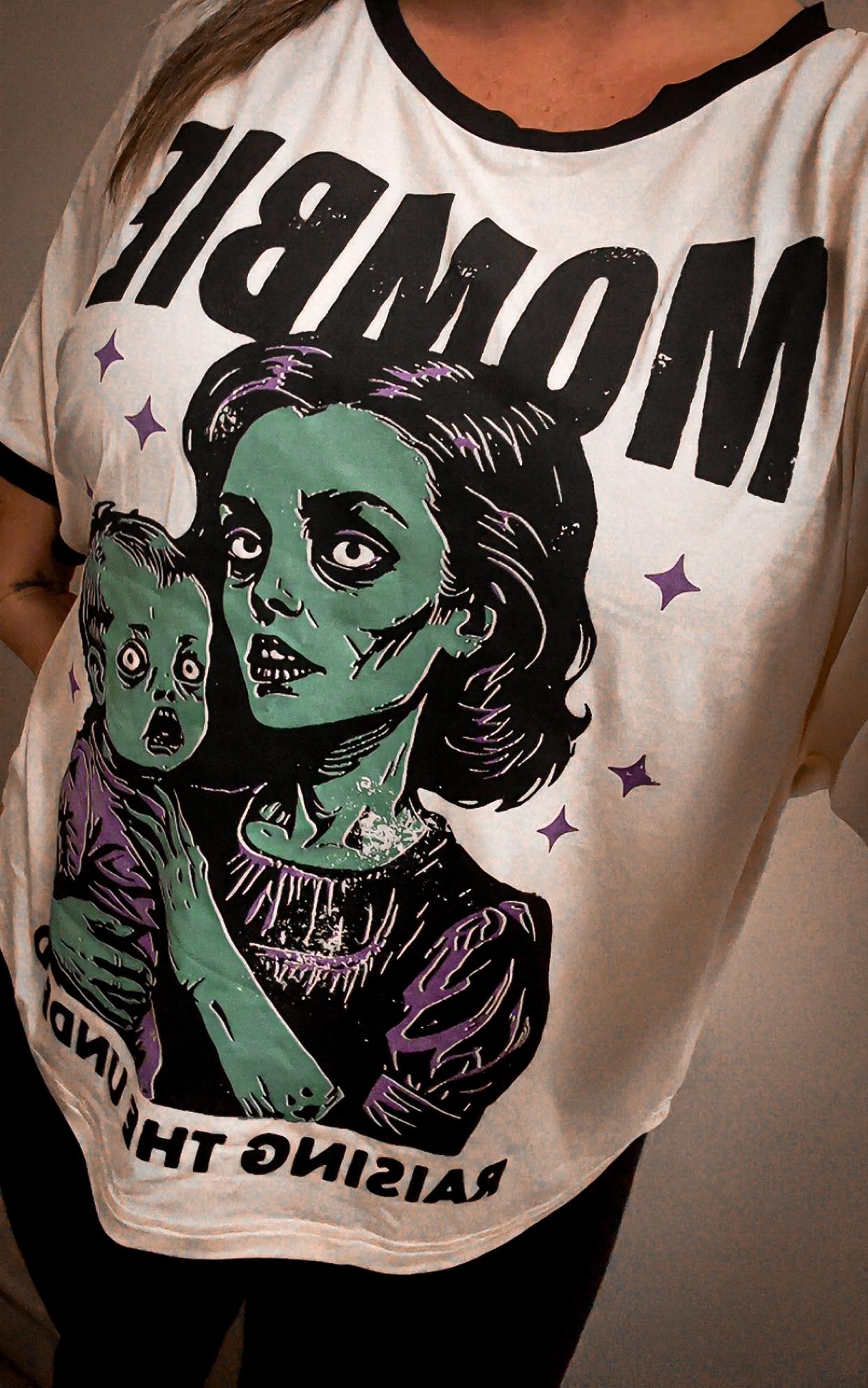 PREORDER- The Mombie Bamboo Graphic Zombie Shirt! Oversized, Flowy!