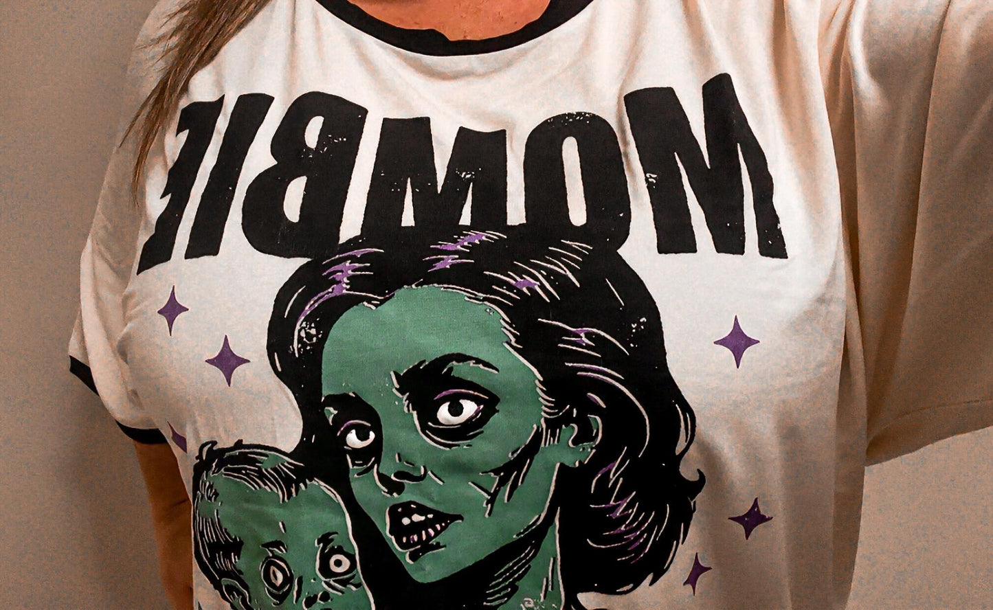 PREORDER- The Mombie Bamboo Graphic Zombie Shirt! Oversized, Flowy!