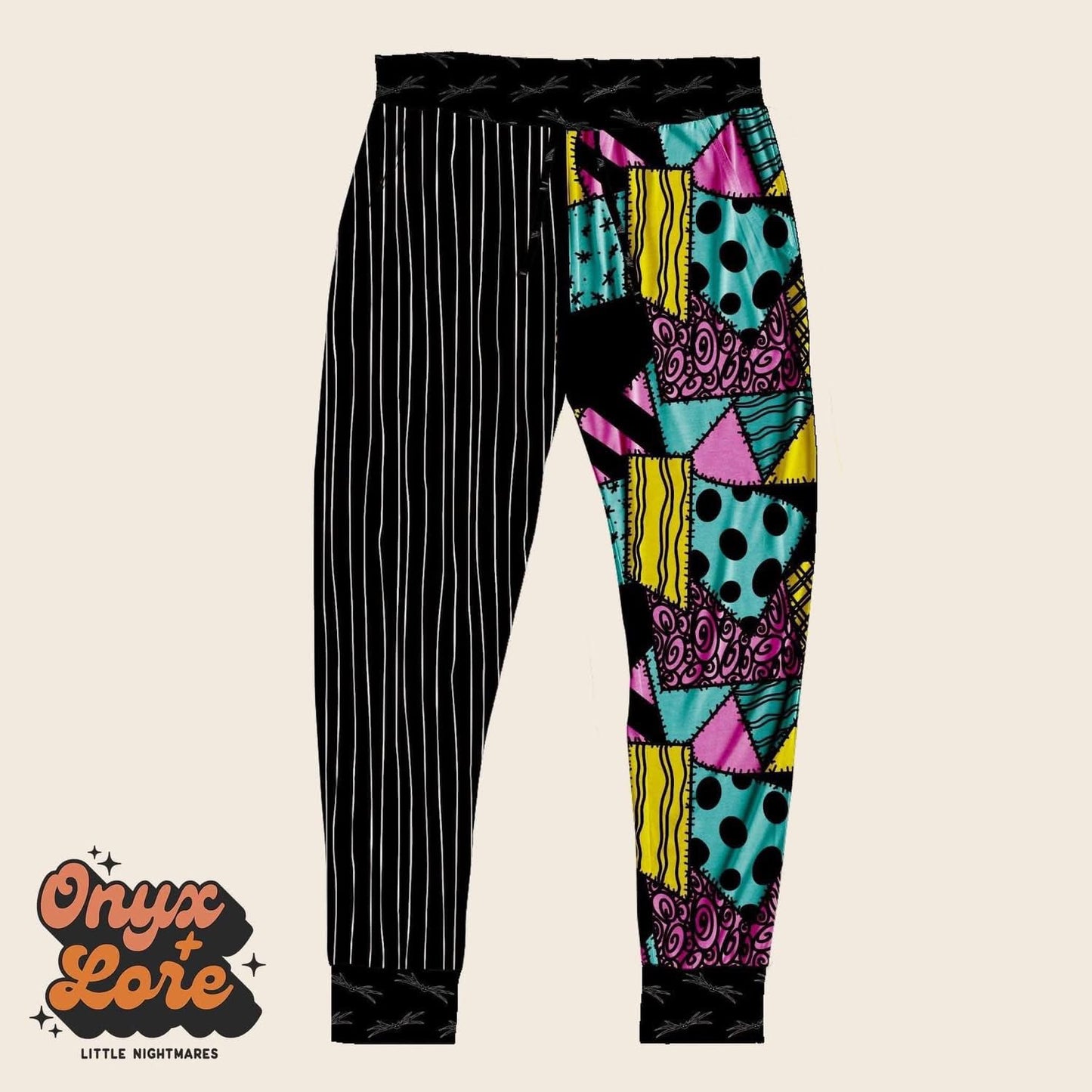 Jack + Sally DUAL Nightmare BamBOOOO Adult Joggers! Two Prints! Mix + Match