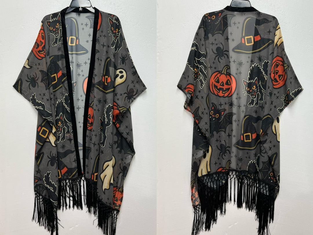 Kids + Adult Rune + Atlar Vintage Halloween Cats + Pumpkins Witchy Spellduster!