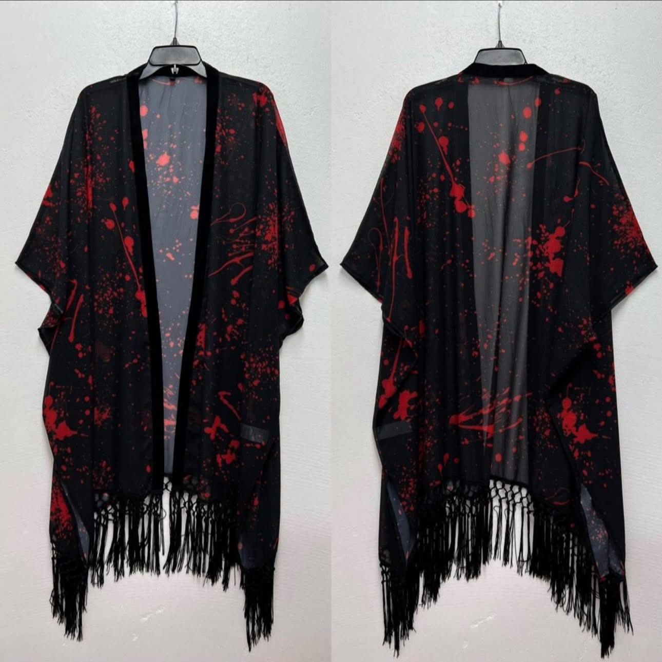 Kids + Adult Rune + Atlar Splatter Black and Red Goth + Horror Spellduster!
