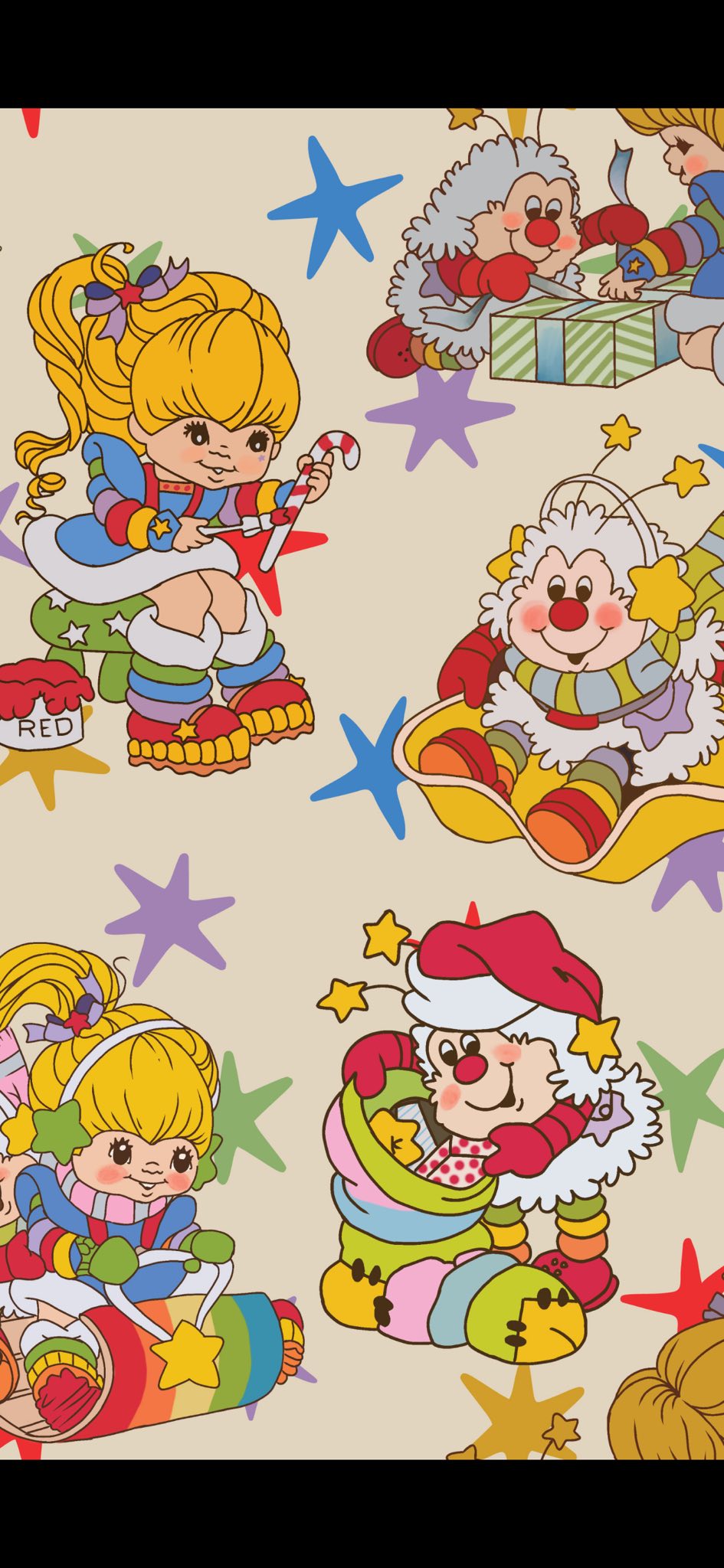 1980s Christmas Rainbow + Friends Vintage Babydoll Twirl Dress! Santas Sleigh!
