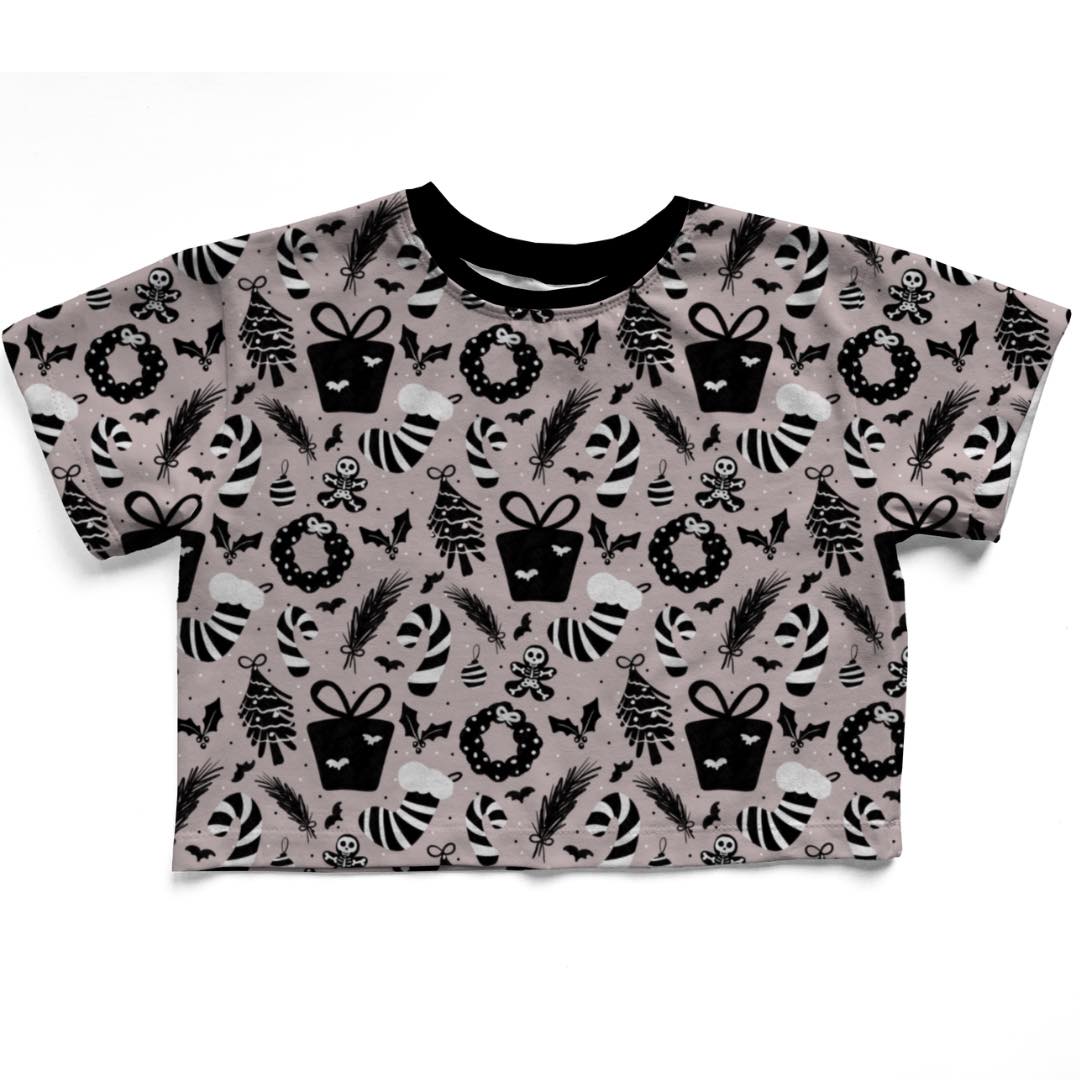 Creepmas Adult + Kids Boxy Shirt! Pair with Joggers for Family Set! Spooky Christmas! Bats + Gingerdead men