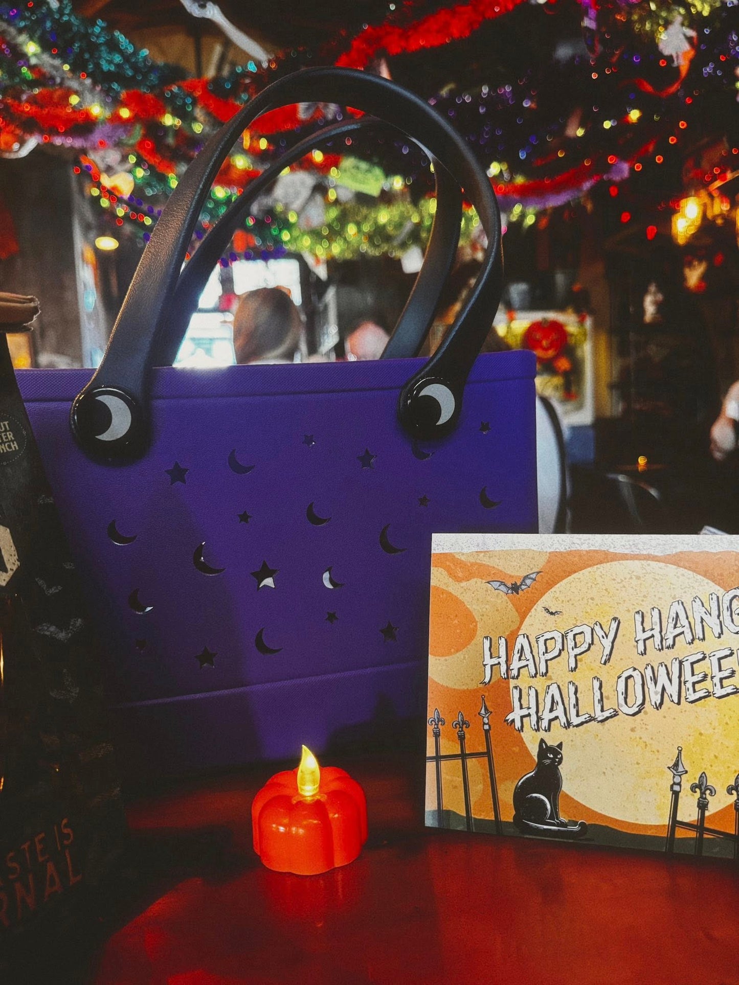 HALLOWEEN! Limited Edition NightSky + Moonphases Purple Hag Bag! Witchy + Magical! Crossbody Strap!