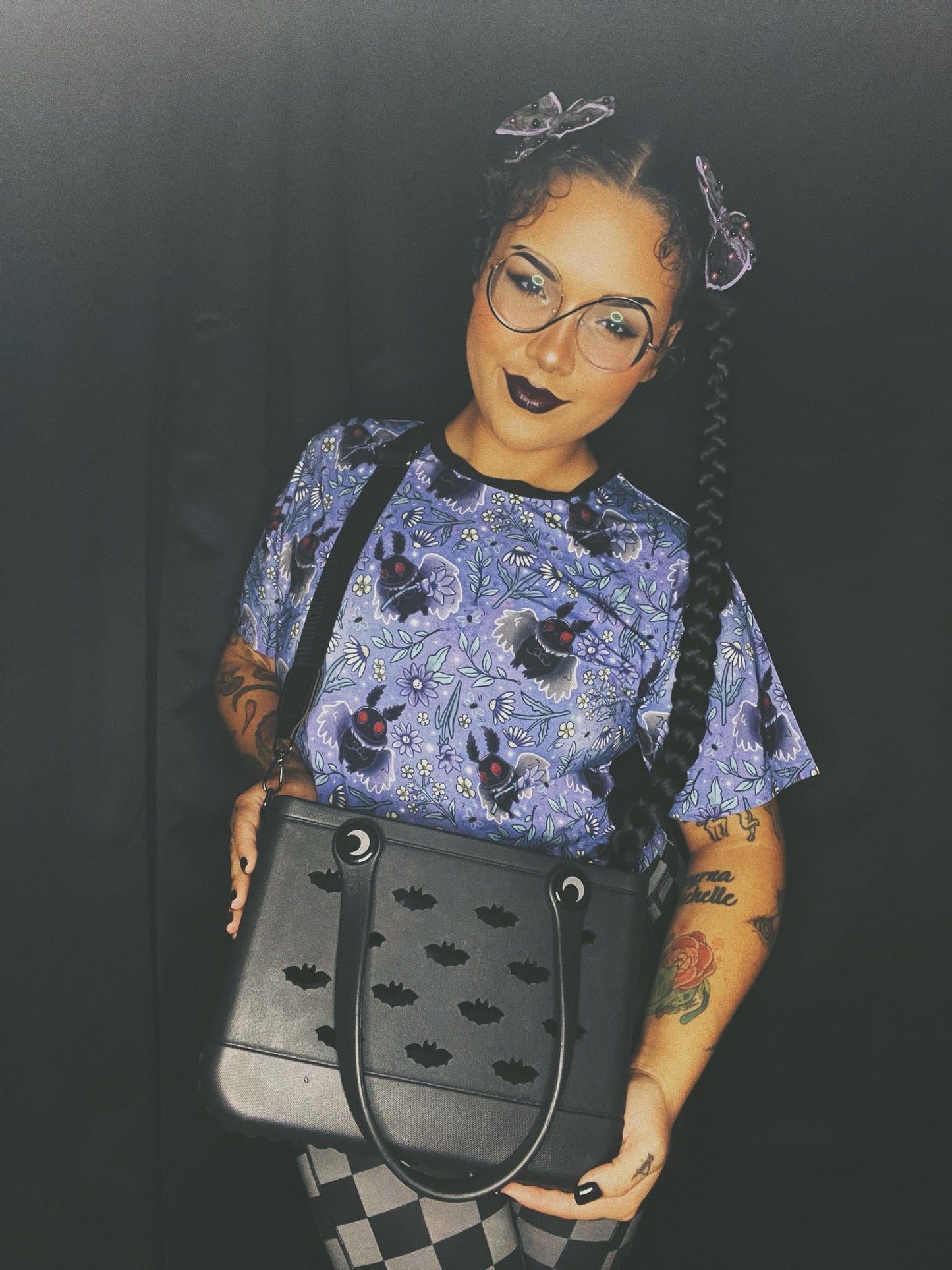 HALLOWEEN! Limited Edition NightSky + Moonphases BLACK Hag Bag! Witchy + Magical! Crossbody Strap!