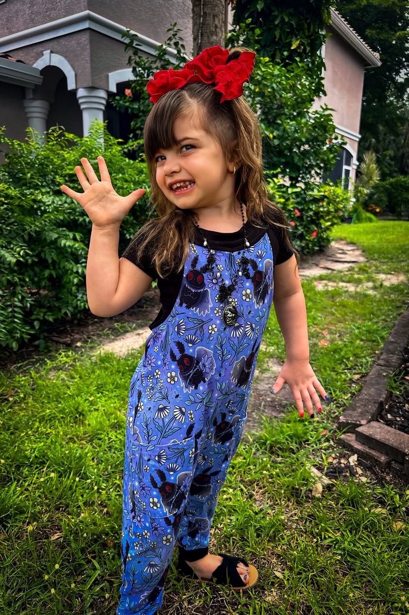 Kids + Adults: Pink Friday Small Shop KPOP PINK Huntrixx Vintage heart Bamboo LOVE Overalls! Hearts + Derp!