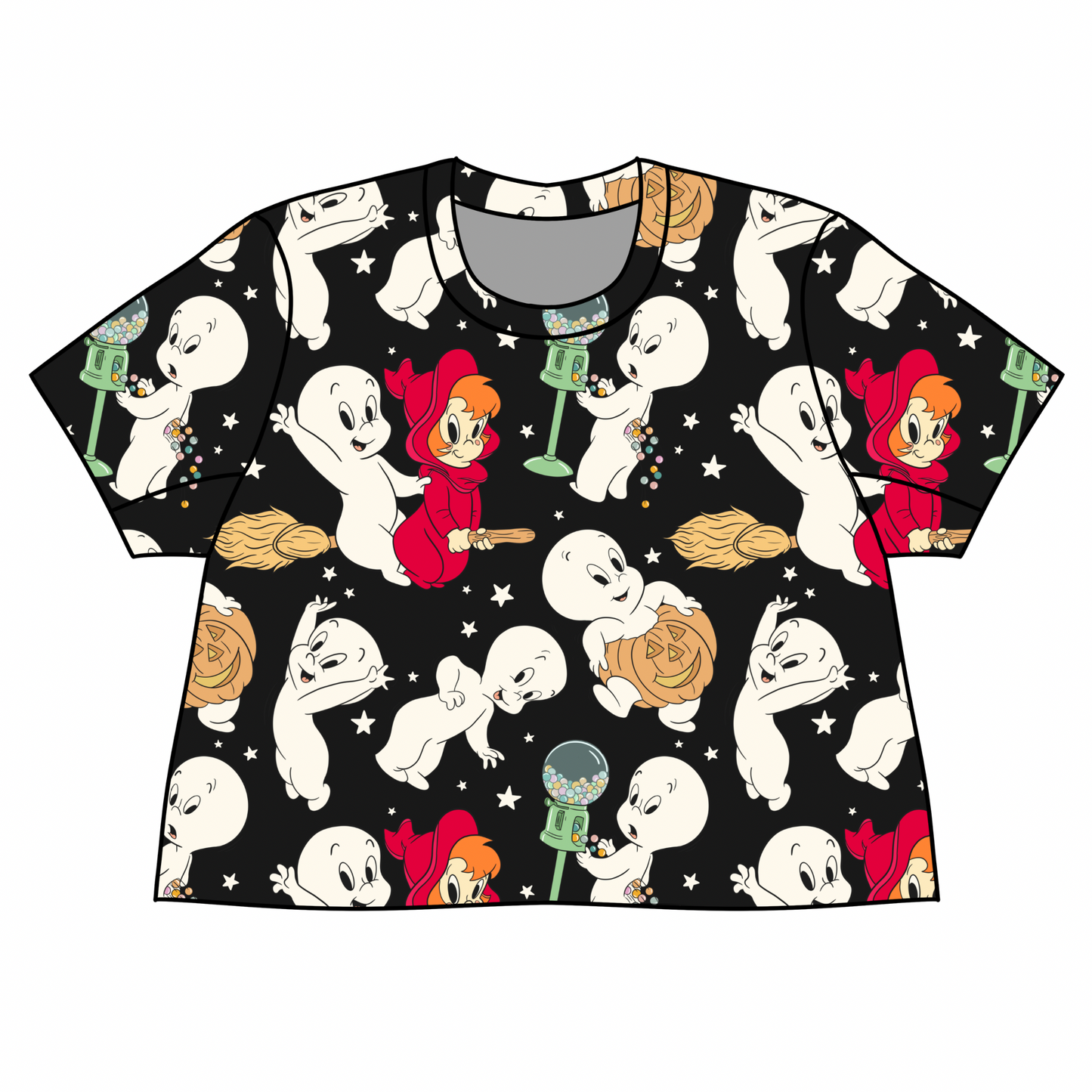 Kids + Adult-- 90s ghost and Wendy BOXY Oversized Shirt! Pair with bikers! Ghost boxy