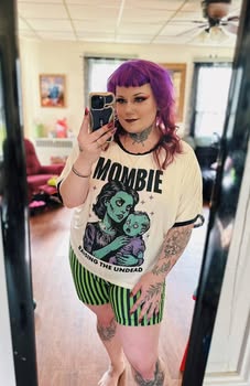 Ready to ship! Kids + Adult Corpse + Friends Undead Bride Oversized Soft Goth Bamboo Boxy tee. Flowy + Magical! Horror Nights!