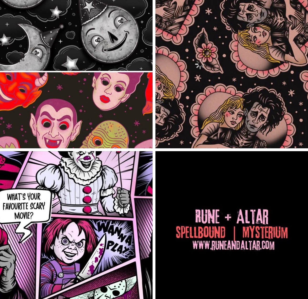 Ready to ship- 90s Horror Comic What's your Fav Scary Movie Character Joggers! Chucky SCREAMM!!