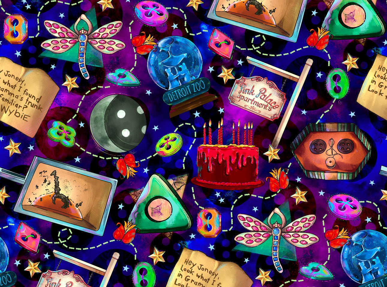 Spooky button girl favorite moments BamBOO joggers! Jewel tones + magical!