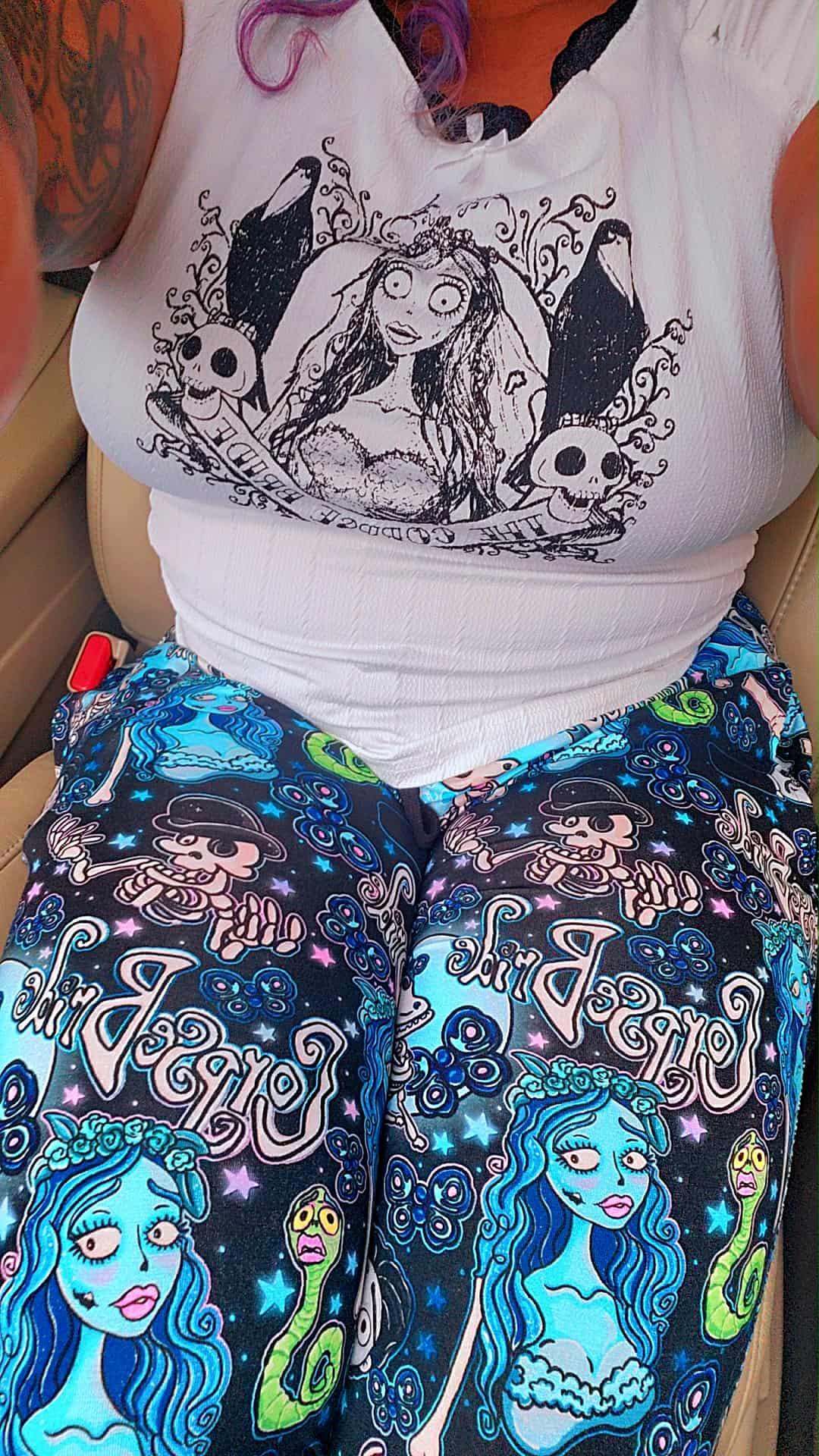 NEW Ready to Ship- Cute Gothy Cadaver Bride Joggers! Friends + Moments!