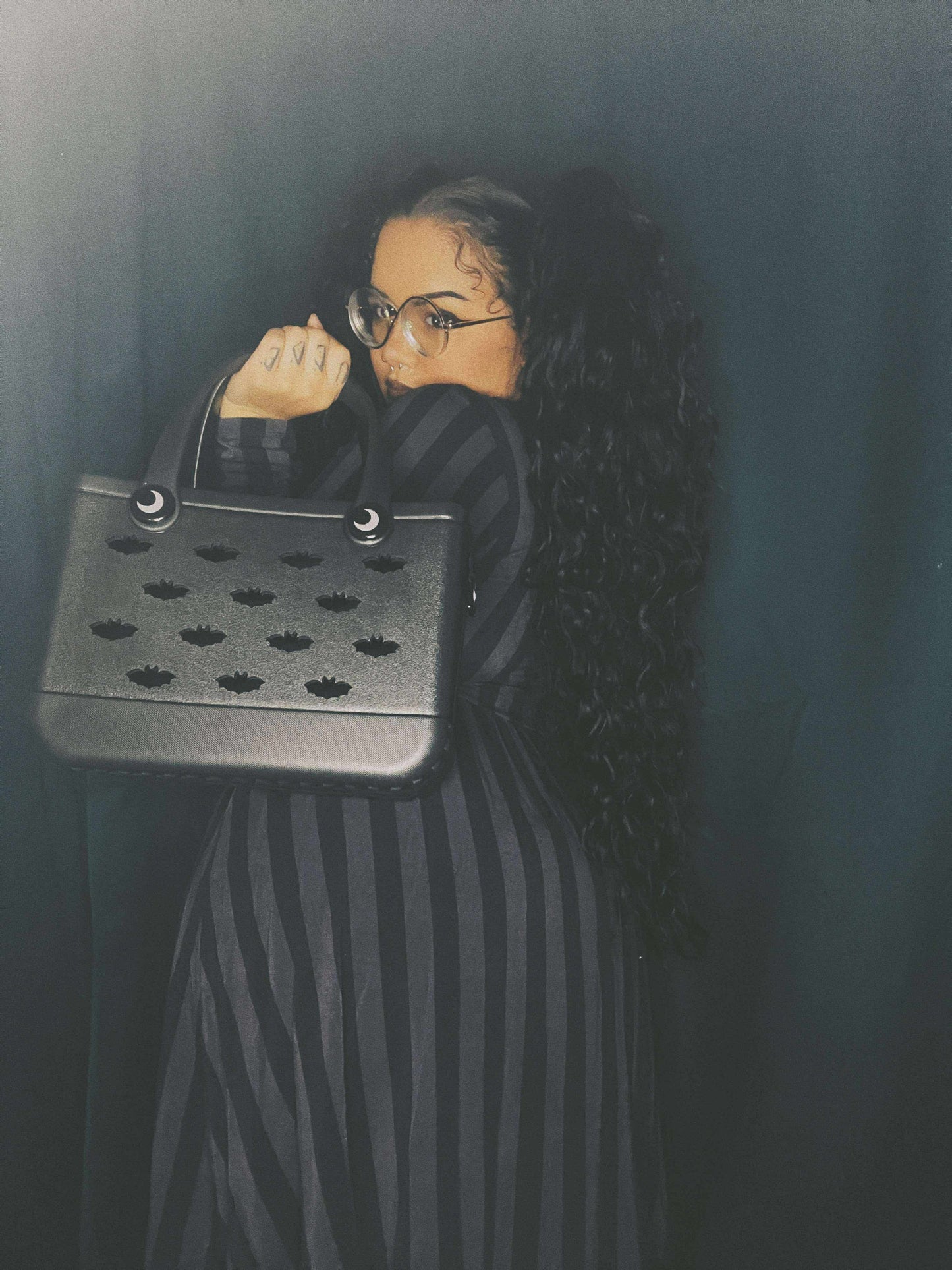 The 2.0 Black Batty w/ Bat cut outs EVA Hag BAG!! Burton Shoulder Strap! All bats! Matte Black.