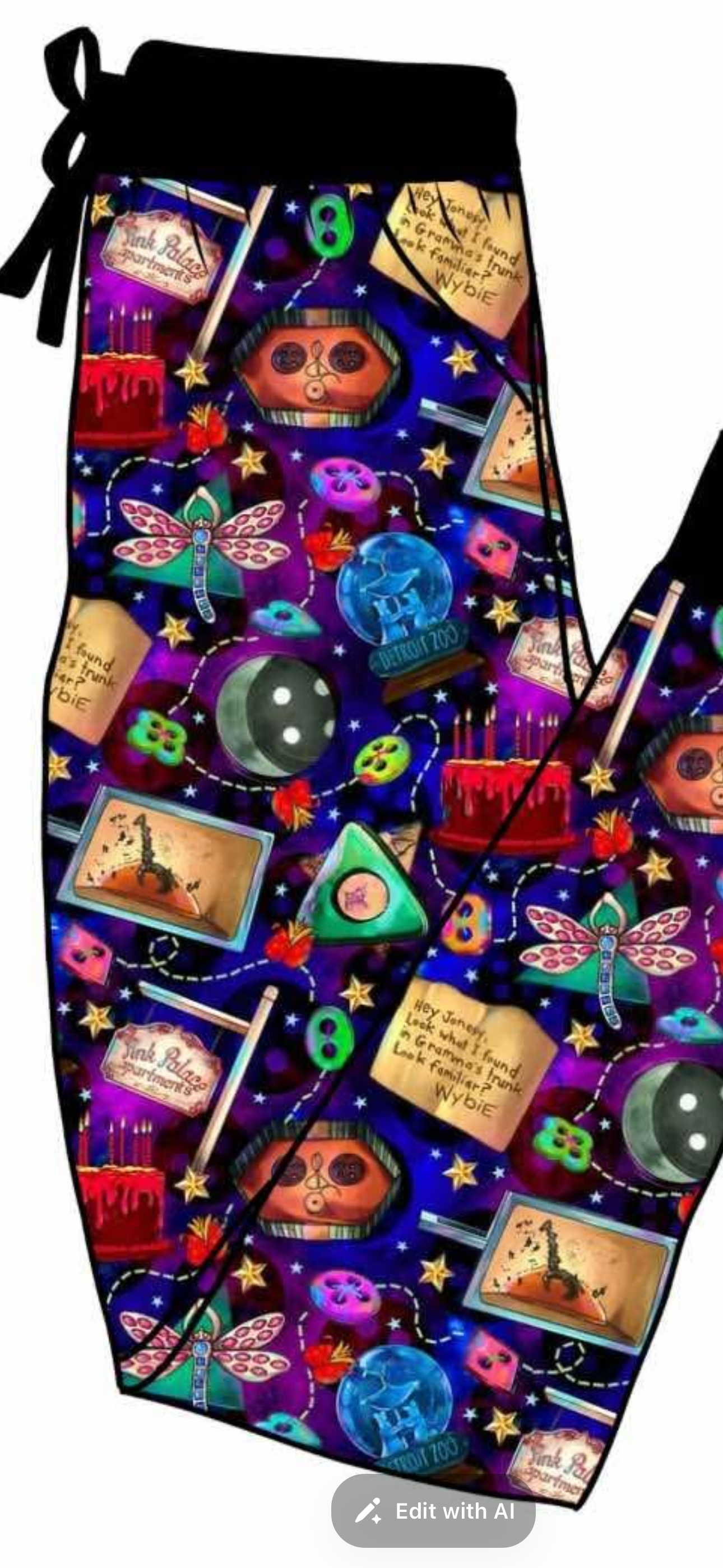 Spooky button girl favorite moments BamBOO joggers! Jewel tones + magical!