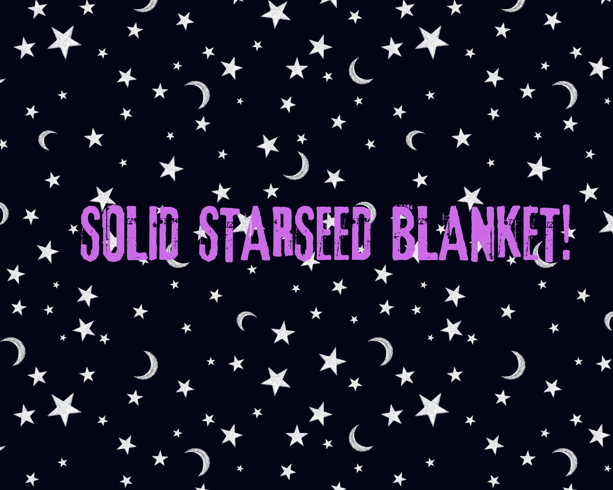Ready to Ship! Reversible Starseed + Trash Coven Mythical Forest Bamboo Quilted Blanket! Or Just choose Starseed! Celestial + Witchy!