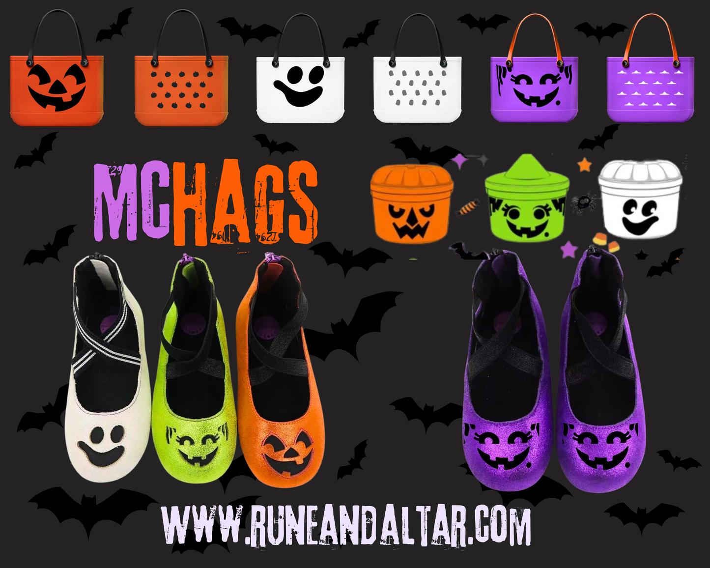 HALLOWEEN --The McWitch Purple Shimmer Boo Bucket Ballet Flats! 80s Kids! Halloween Nostalgia!