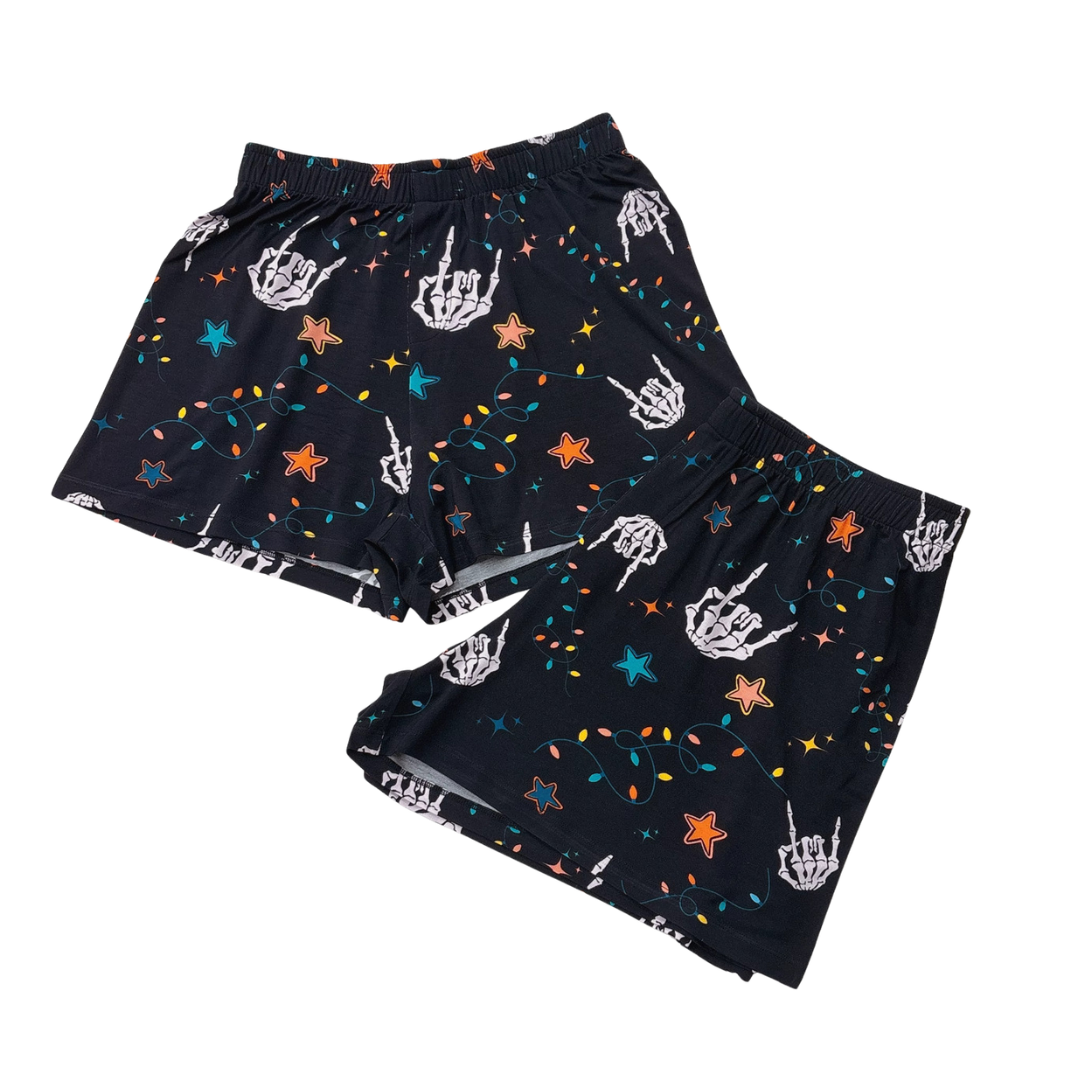 Kids Punk Alt Library Boxy + Boxer Alt Day or Nightwear Set! Purple Check!