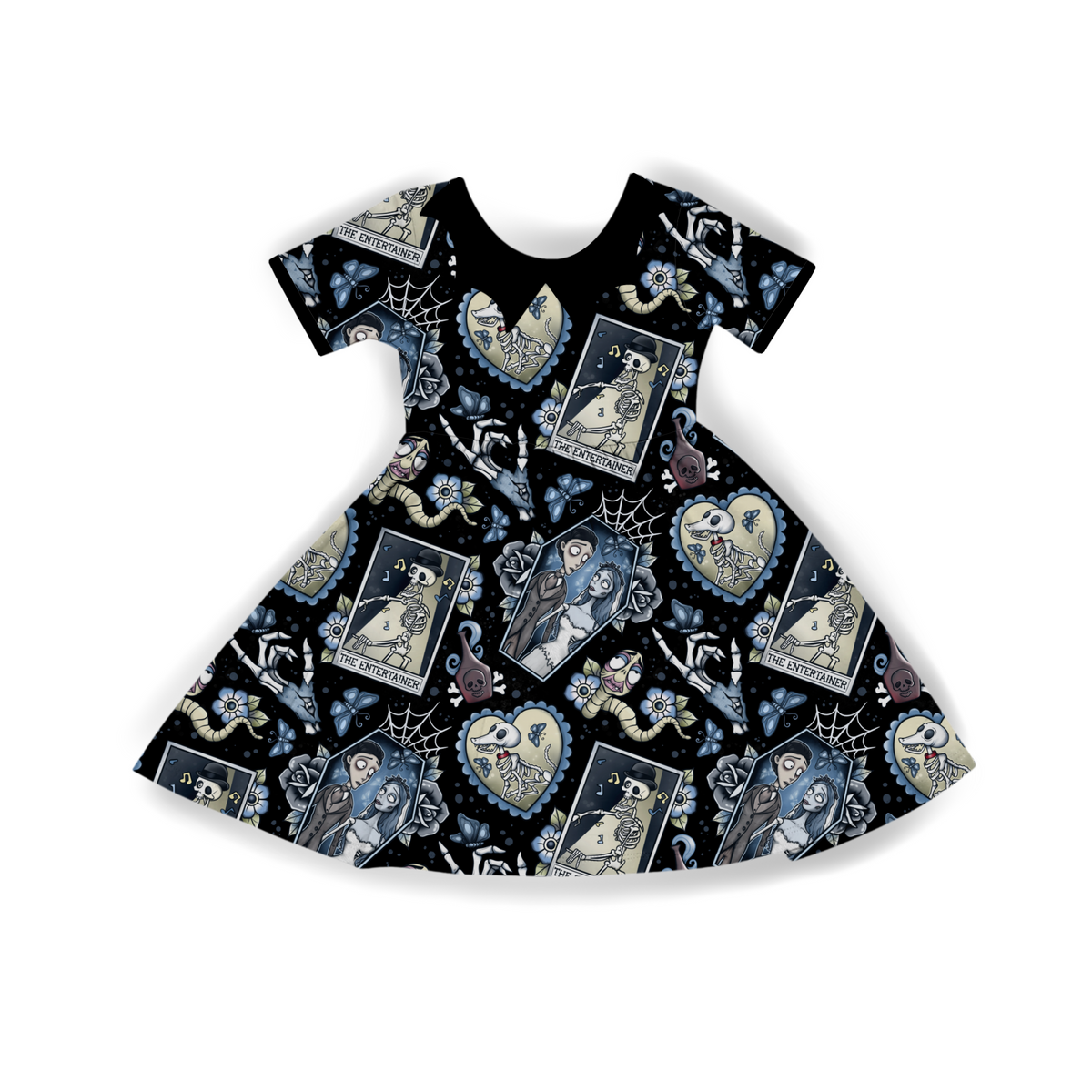 REady to Ship! Kids + Adult Corpse Undead Bride Twirl - Coffin Couple, Bat Collar! Soft Goth + Vintage
