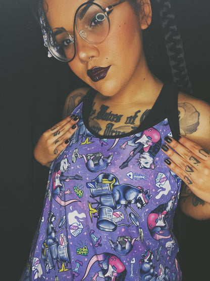 Kids + Adult:  Not Just a Phase mom! Moonphase Witchy Bamboo Black Monochrome Overalls! MOON