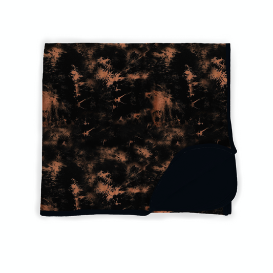 Magical Goth Basics Black Tye Die Boho Bamboo Blanket! Comforter Size!