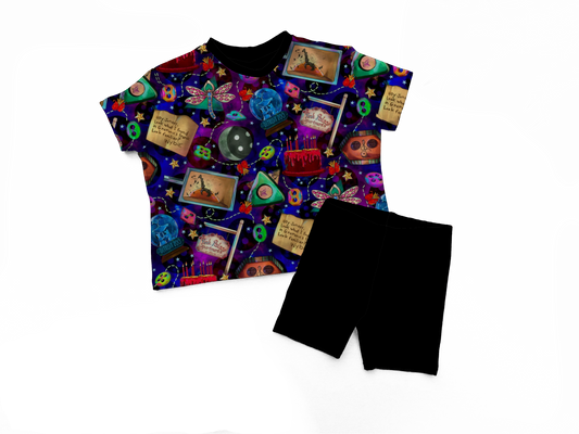 90s Spooky Button girl's favorite moments + kids and adults boxy tshirts! New vintage style!