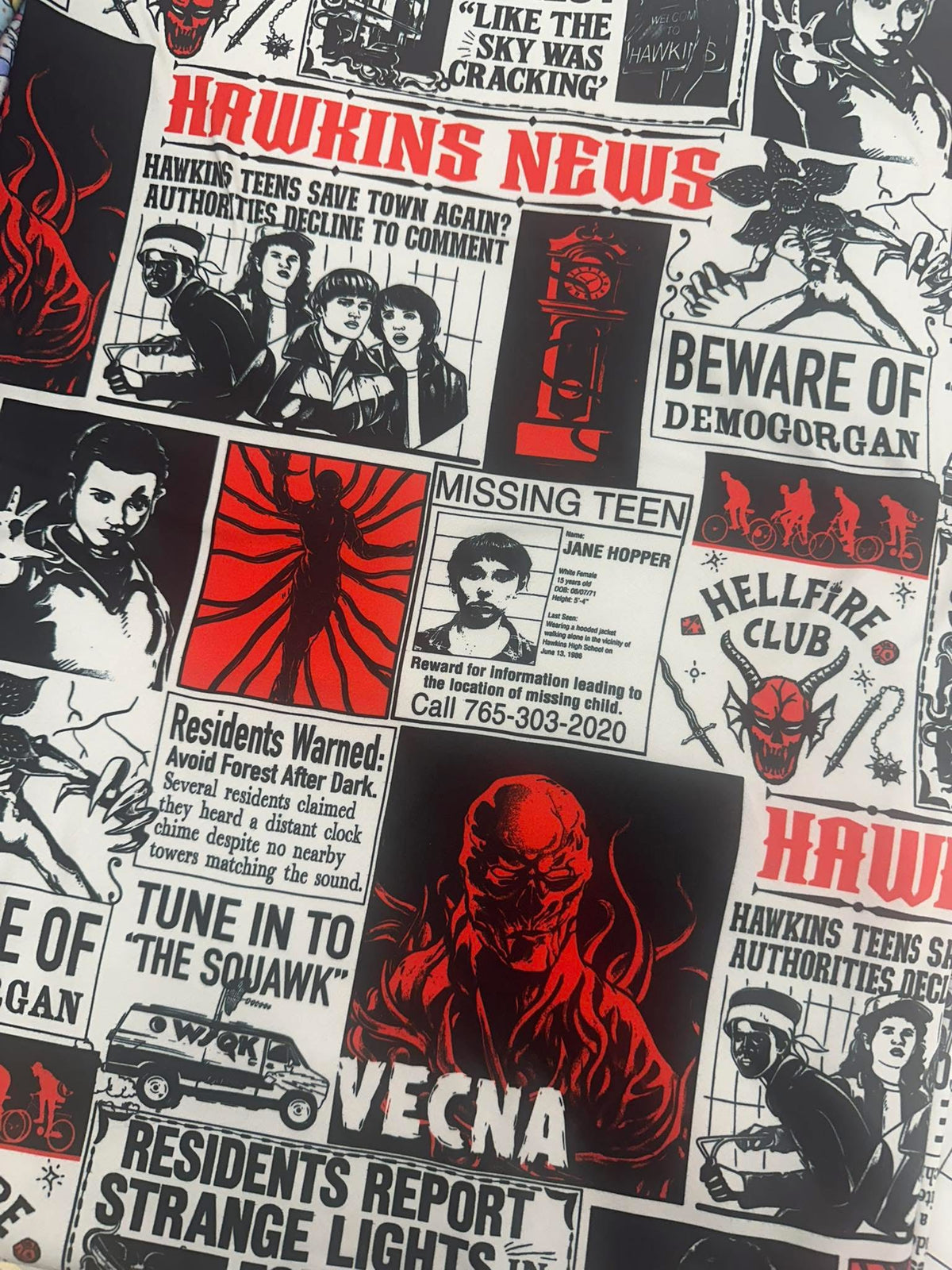Ready to Ship! Adult-  Retro Headlines Stranger  Bamboo Adult Joggers! Venca, hellfire, Hawkins! 80s headlines Joggers Horror Nights!