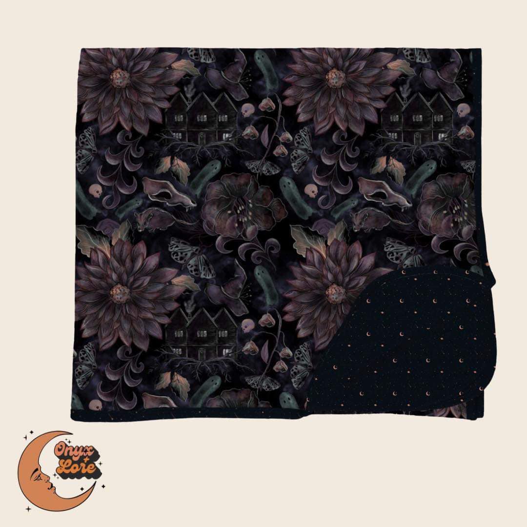 Ready to Ship- The Apparition: Salem Witch House Adult Bamboo Blanket! Moody + Magical. Perfect Mother's Day!