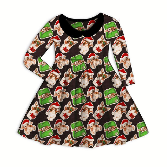 Ready to Ship --DEADSTOCK! Adult + Kids Christmas Gremlin Spooky BamBOOO Twirl Dress! Super Cute!