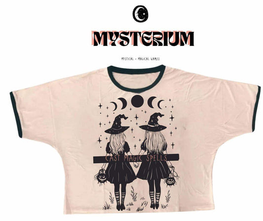 Ready to Ship- Cast Magic Spells Custom Witchy Oversized Retro Shirt! Flowy!