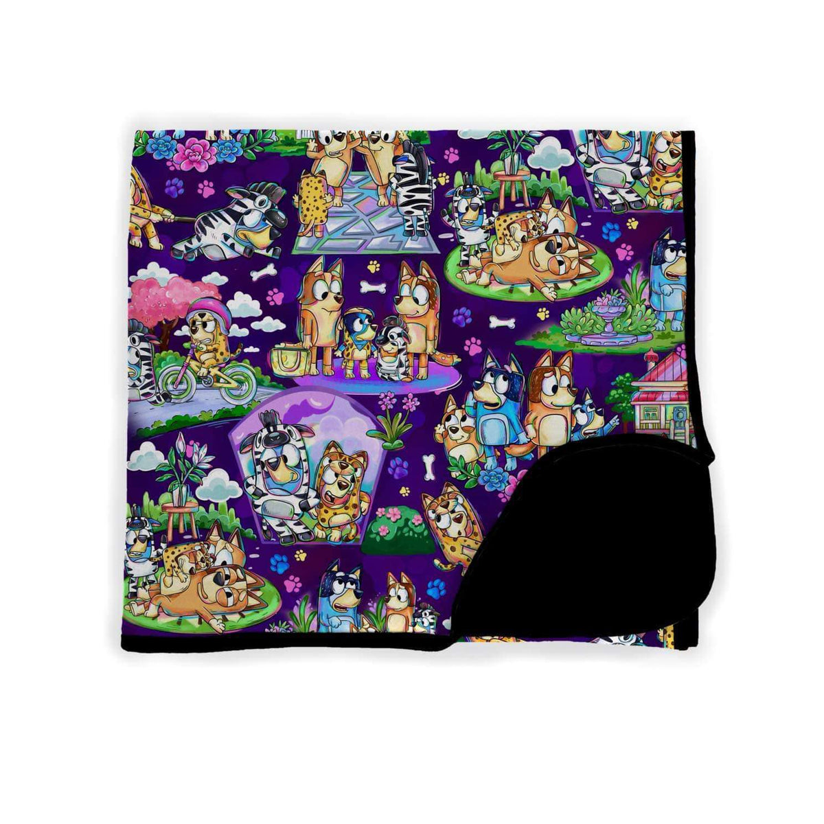 READY TO SHIP-- LAST ONES! The Blue Dog Bamboo Blanket! Episodes Scenes! Bingo! Super cute + Quilted!