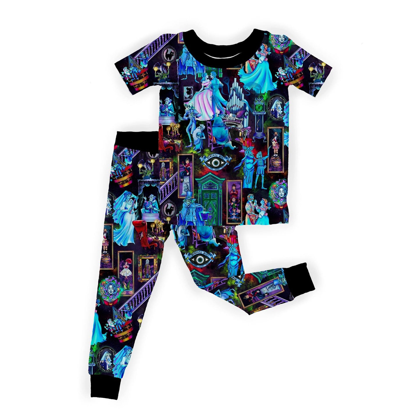 Ready to ship - All the Magical Ghosts of the Mansion Two Piece Bamboo Set! Leggings + Shirt!