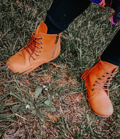 New Ready to Ship- Vintage Leather Fauna Nyx Boots. Nubuck Leather + Perfect all year!