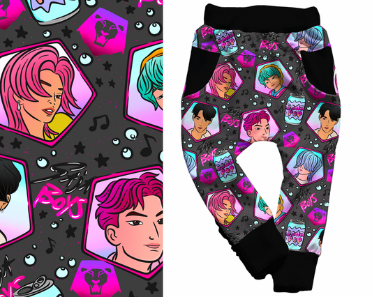 Kids Soda Pop Demon Bamboo Daywear Joggers! Comfy + Modern Fit! Hipster