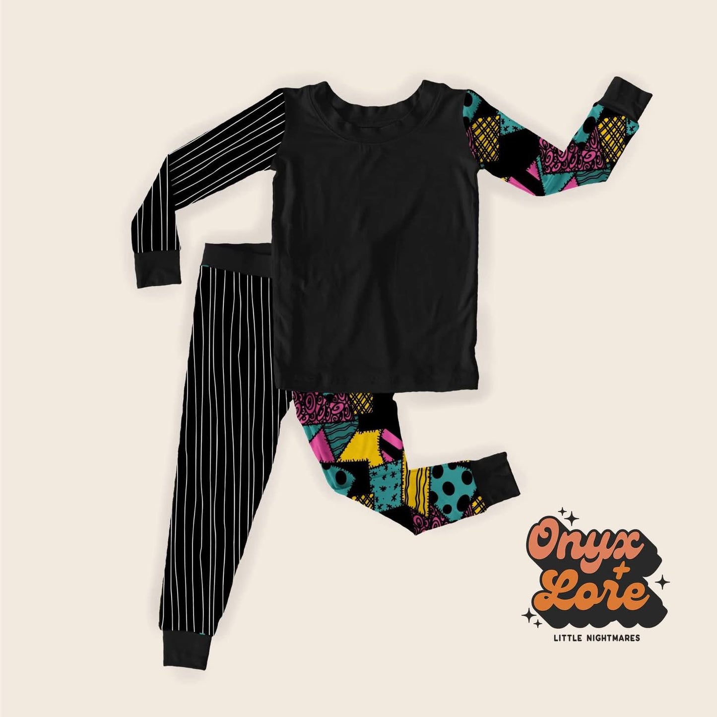 Ready to ship - The Nightmare BAmBOO Two piece Pant + Shirt Set! Jack + Sally!