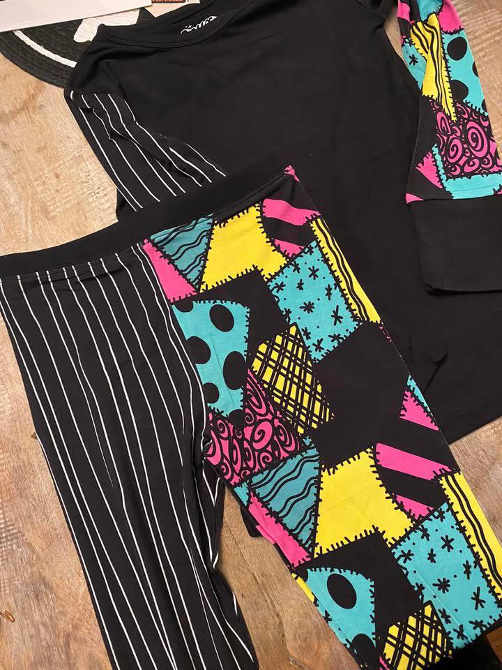 Ready to ship - The Nightmare BAmBOO Two piece Pant + Shirt Set! Jack + Sally!
