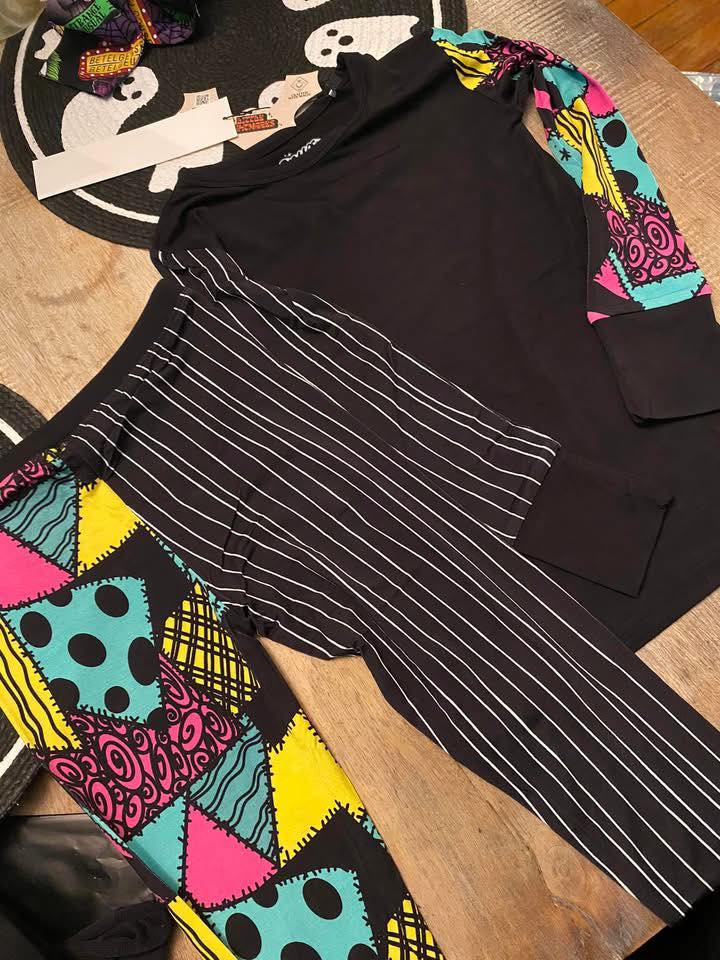 Ready to ship - The Nightmare BAmBOO Two piece Pant + Shirt Set! Jack + Sally!