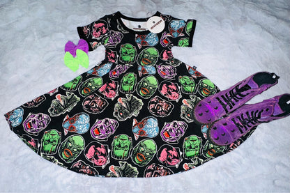 Ready to ship - Kids + Adult Epicccc Monsters Halloween Bamboo Twirl!