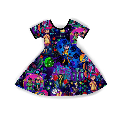 Ready to Ship 1990s Adult + Kids Other Mother Button eye girl + friends Babydoll Bamboo Dress! Spooky!
