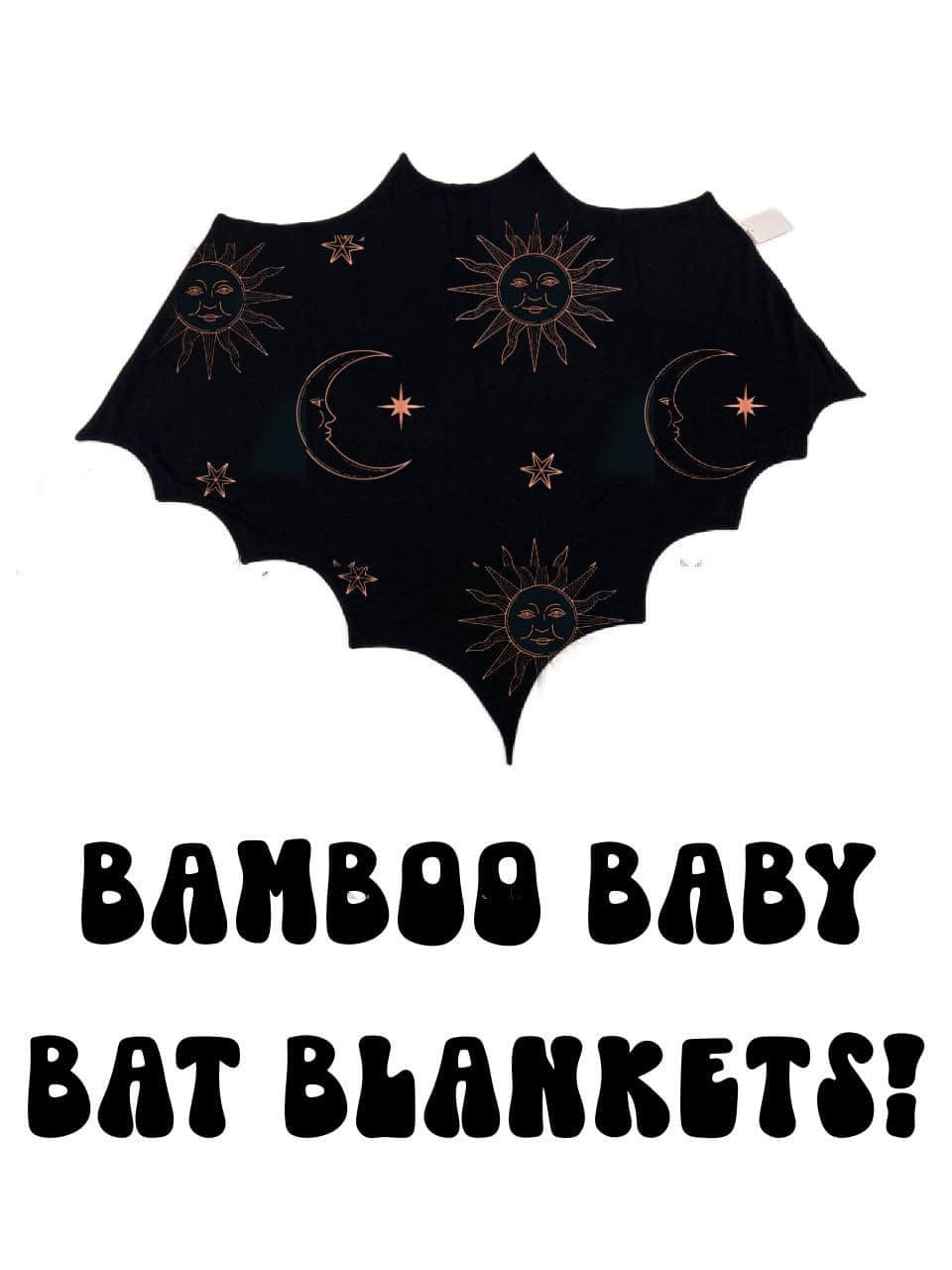 Retro Halloween Vintage Witch + Ghost + Vintage 80s TV Halloween - Quilted 2.5 Tog Bamboo Blanket! 3 Sizes! Bat Shaped Mini, Toddler, Adult!
