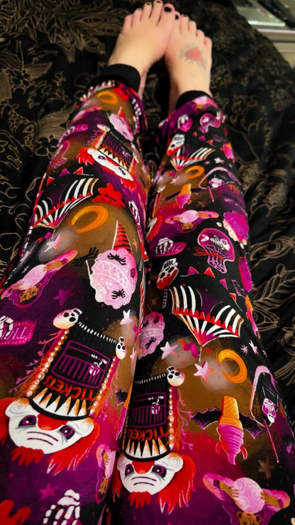 Ready to ship - Carnival Spooky Bamboo Joggers! Hearse Bumper Cars + Win a dead fish!