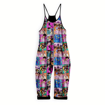 Ready to Ship -- Kids + Adult It's Kpop Hunter Girl Demon Bamboo Boho Overalls! Comfy + Flowy! HuntrixX KPOP PINK OVERALLS