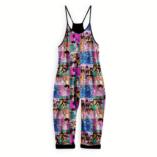 Kids + Adult It's Kpop Hunter Girl Demon Bamboo Boho Overalls! Comfy + Flowy! HuntrixX