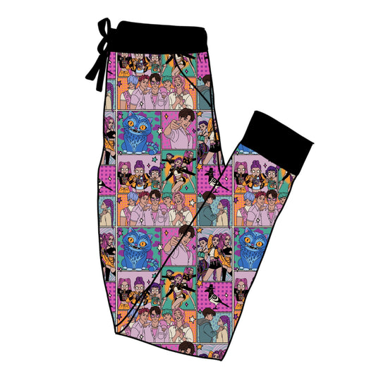 Adult Demon Hunters K pop Bamboo Modern Joggers! Amazing waistband!  HuntrixX