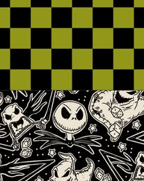 Ready To Ship -- Kids + Adult Oogs Grunge Green Check Spooky Christmas Bamboo Overalls! Pair with Nightmare Boxy! GREEN CHECK