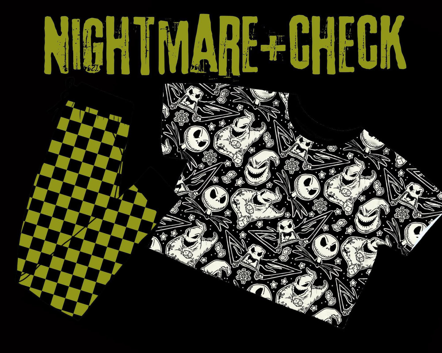 Ready to ship -- Kids to Adult-- The Nightmare Monochrome Boxy Bamboo shirt! Not Cropped, Oversized and comfy! Mono Nightmare