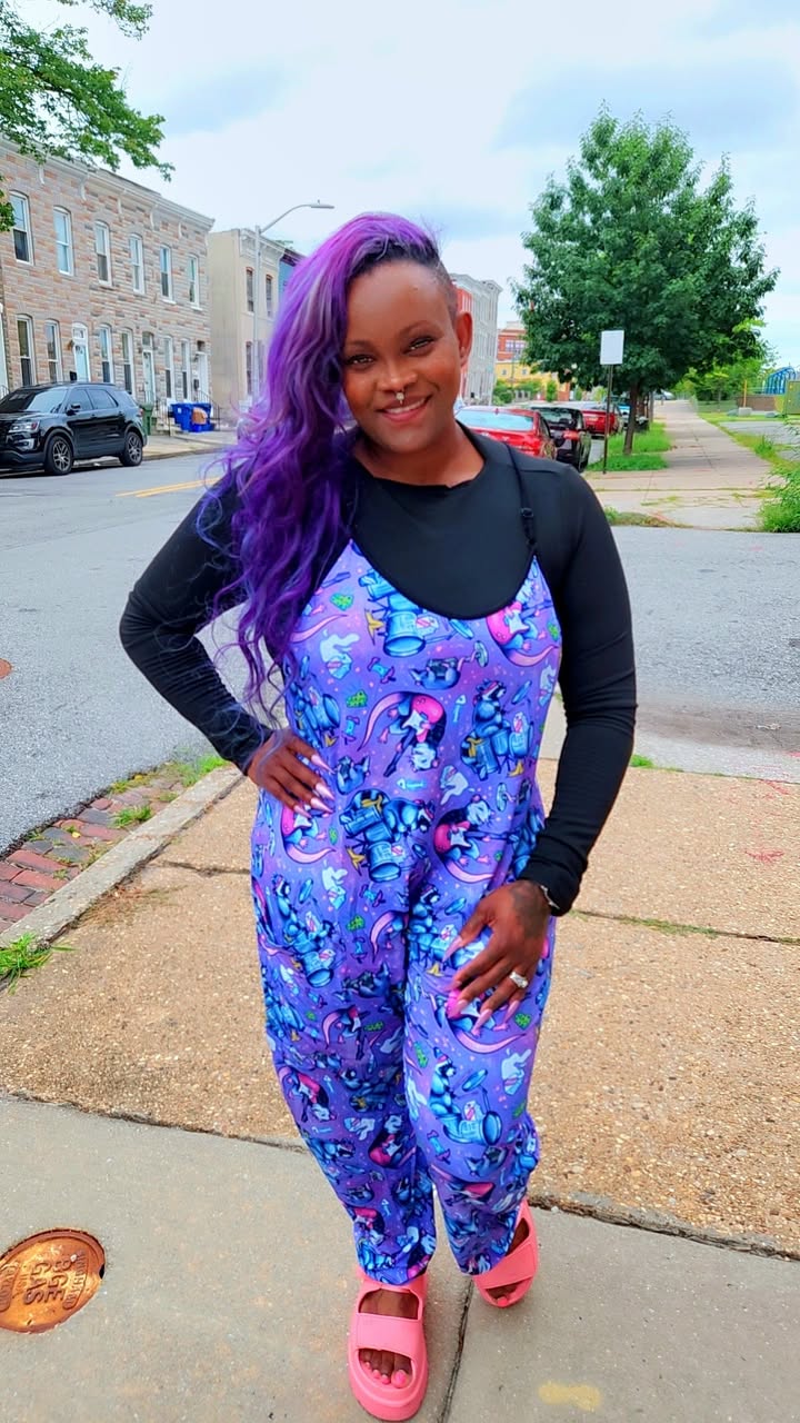 Kids + Adult:  Not Just a Phase mom! Moonphase Witchy Bamboo Black Monochrome Overalls! MOON